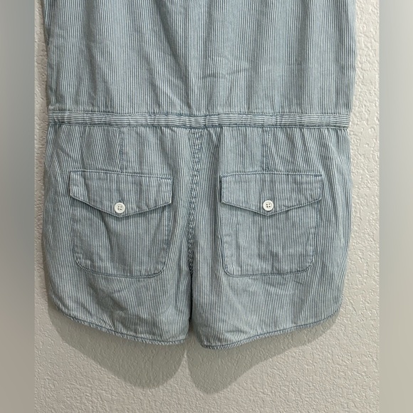 Wax Jeans  Blue and White striped ROMPER - Picture 5 of 5